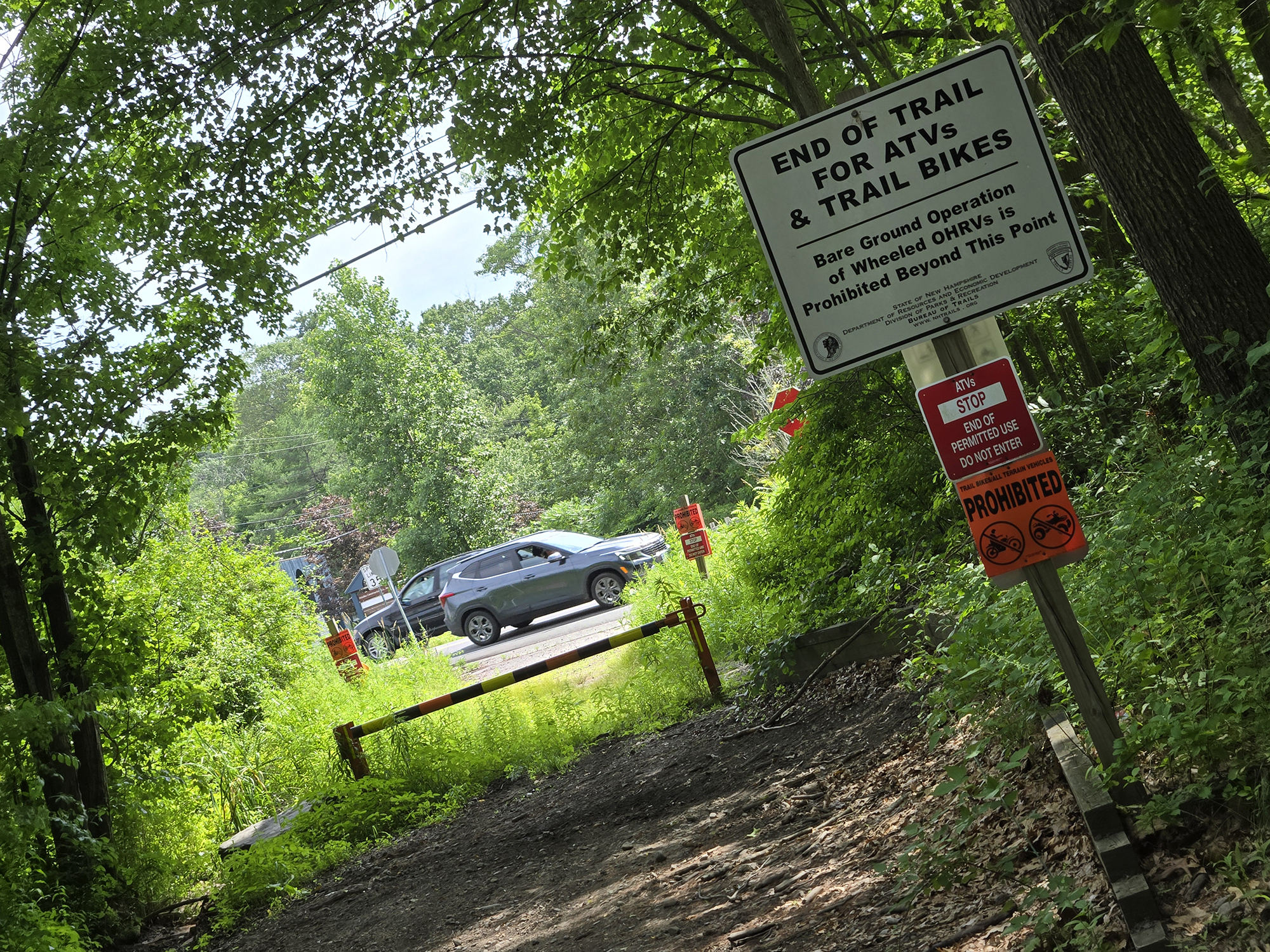 End of the Rockingham Recreational Trail, Derry, NH July 2, 2025 ATV Cruise