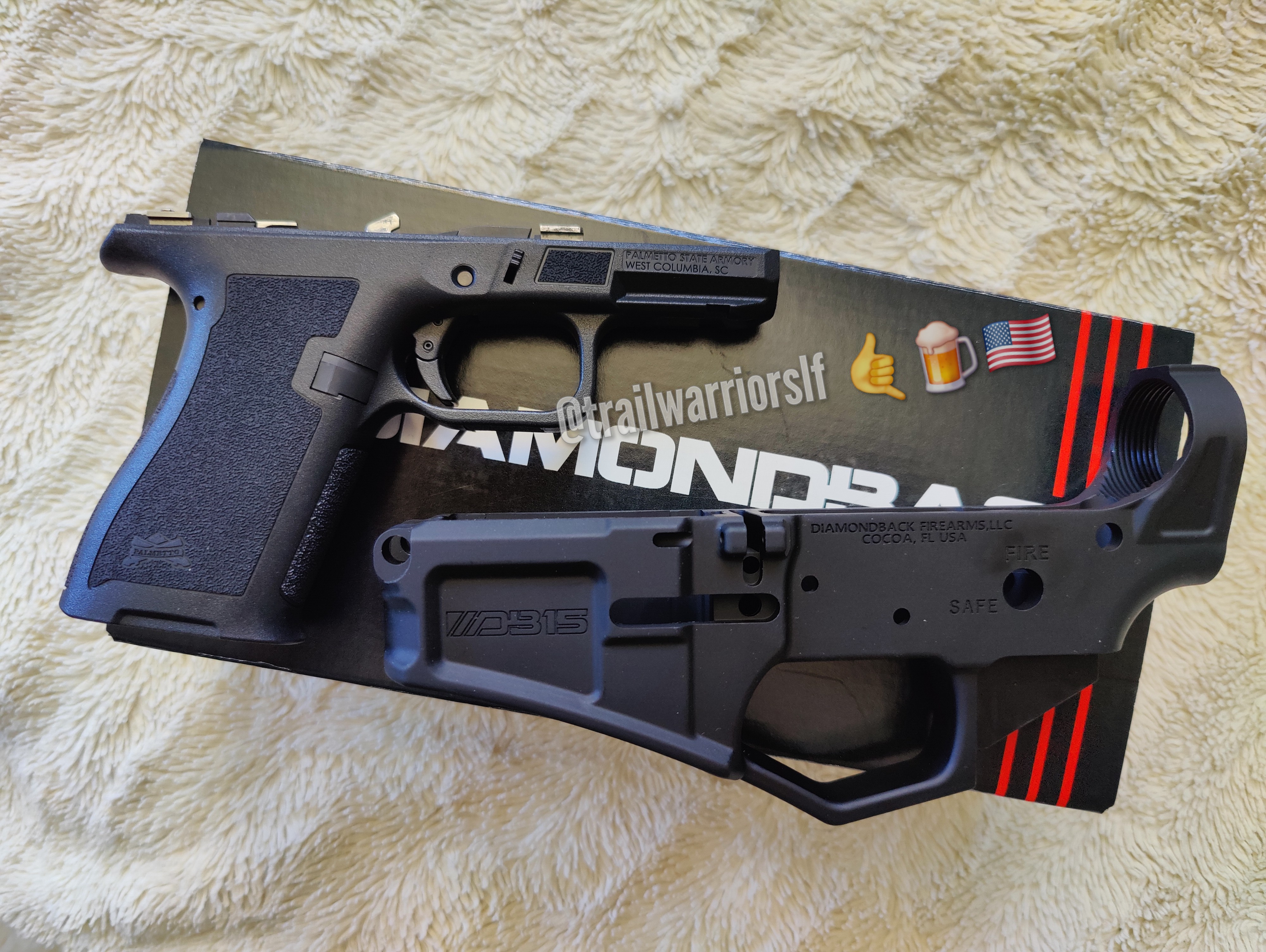 Diamonback Firearms Black Gold lower for custom 16" 5.56 AR15 rifle