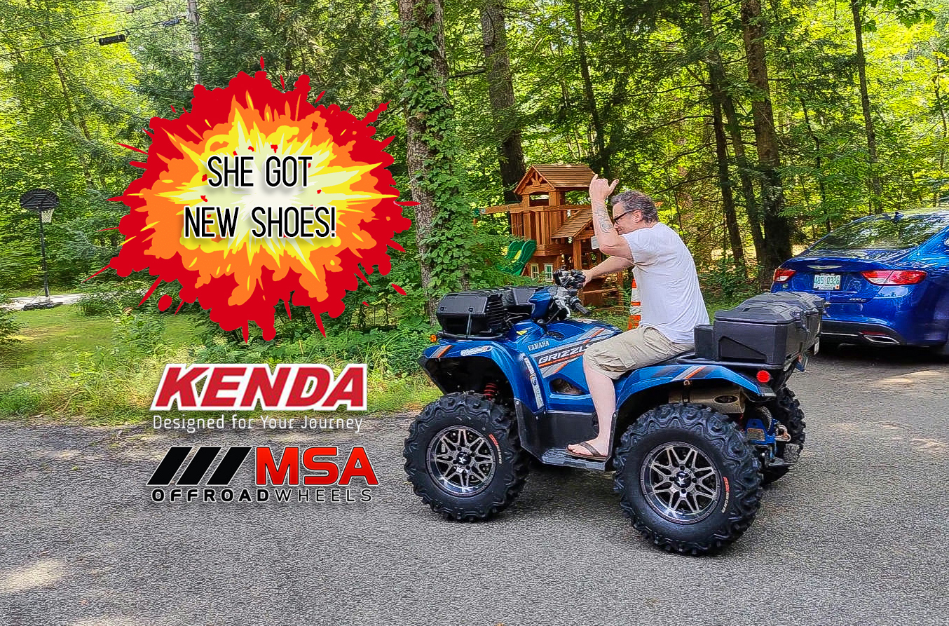 First ride with new MSA Vibe wheels & Kenda Bear Claw HTR tires on the '19 Grizzly 700 SE