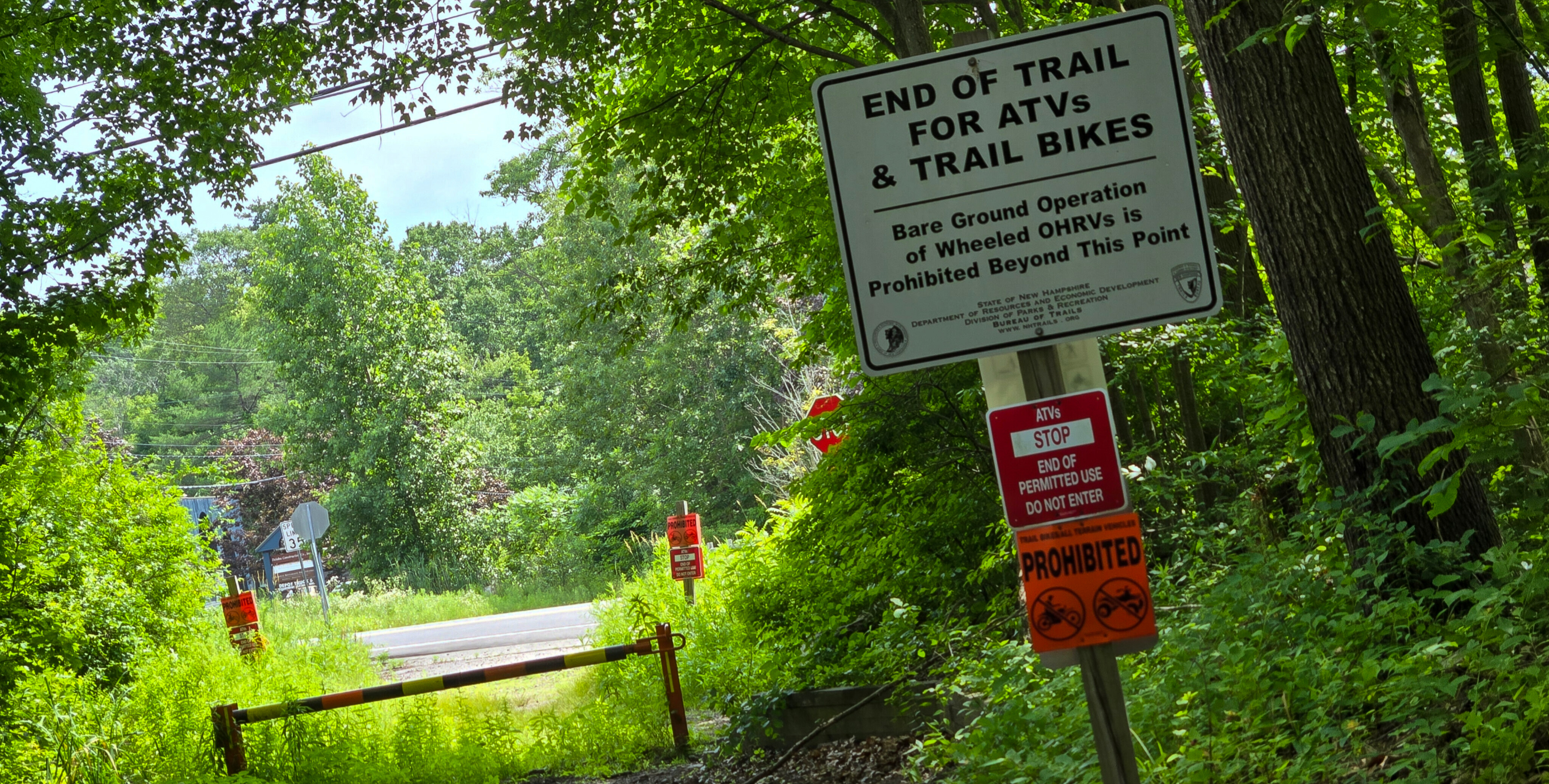 End of Trail: Rockingham Recreational Trail, Derry, NH Rte 28